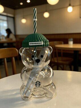 Starbucks Bearista Limited Edition Bear Glass Cold Cup